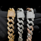 VVs Moissanite Two Tone Miami Cuban Link Chain CustomDiamJewel