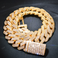 20mm Double Row Baguette Diamond Cuban Chain hip hop jewelry CustomDiamJewel