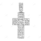 2 Inch Emerald Cut Lab Grown Diamond Gold Cluster Cross Pendant Hip Hop Pendent CustomDiamJewel
