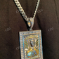 Gold Iced Jesus Malverde Pendant  customdiamjewel   