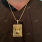 Gold Iced Jesus Malverde Pendant  customdiamjewel   