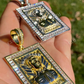 Gold Iced Jesus Malverde Pendant  customdiamjewel   
