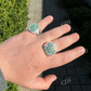 Green Emerald Hip Hop Diamond Ring  customdiamjewel   