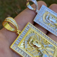 Gold Iced Jesus Malverde Pendant  customdiamjewel   
