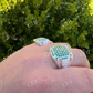 Green Emerald Hip Hop Diamond Ring  customdiamjewel   