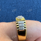 14k Gold Iced Hip Hop Star Diamond Ring For Mens  customdiamjewel   