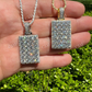 Men's Hip Hop Dog Tag Pendant  customdiamjewel   
