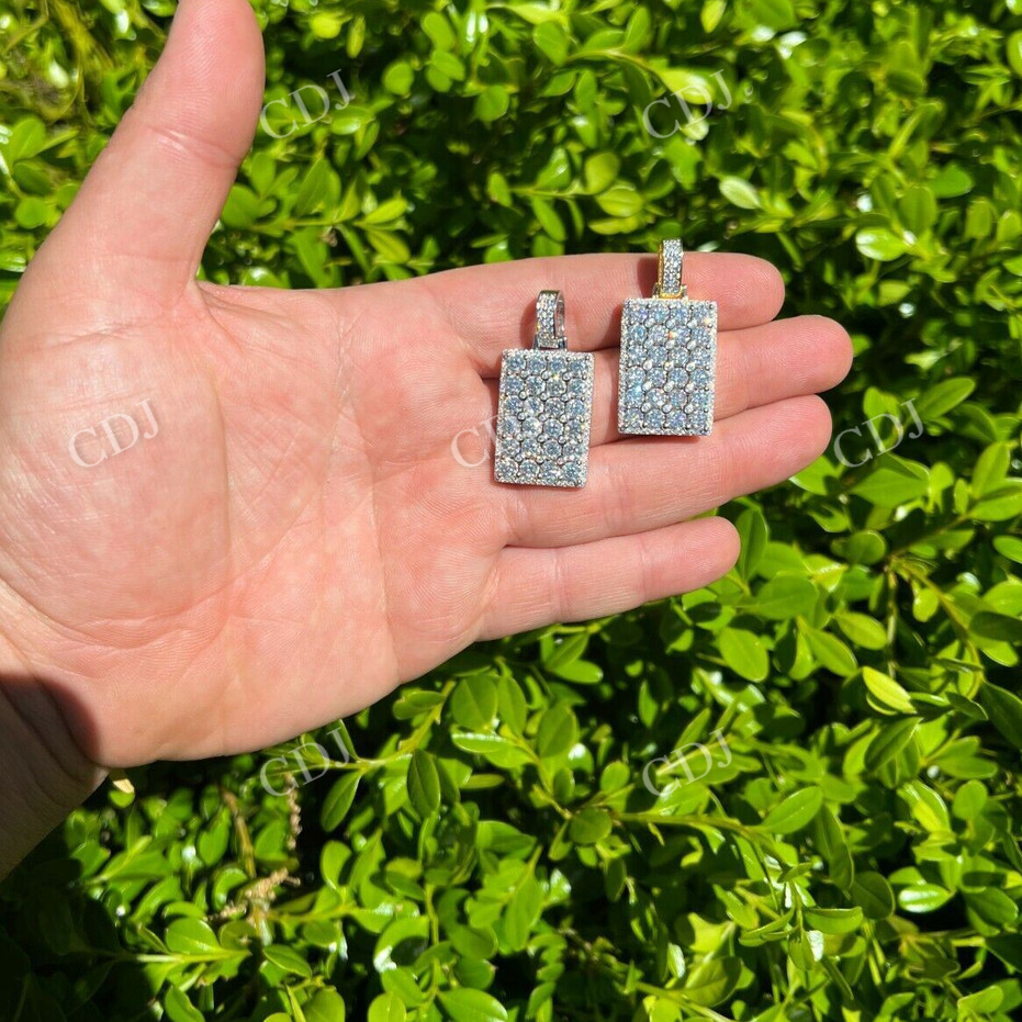 Men's Hip Hop Dog Tag Pendant  customdiamjewel   