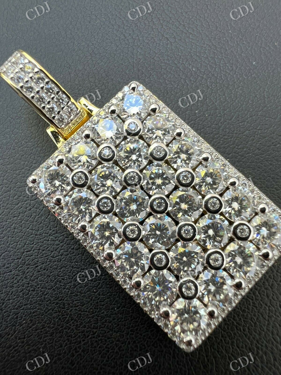 Men's Hip Hop Dog Tag Pendant  customdiamjewel   