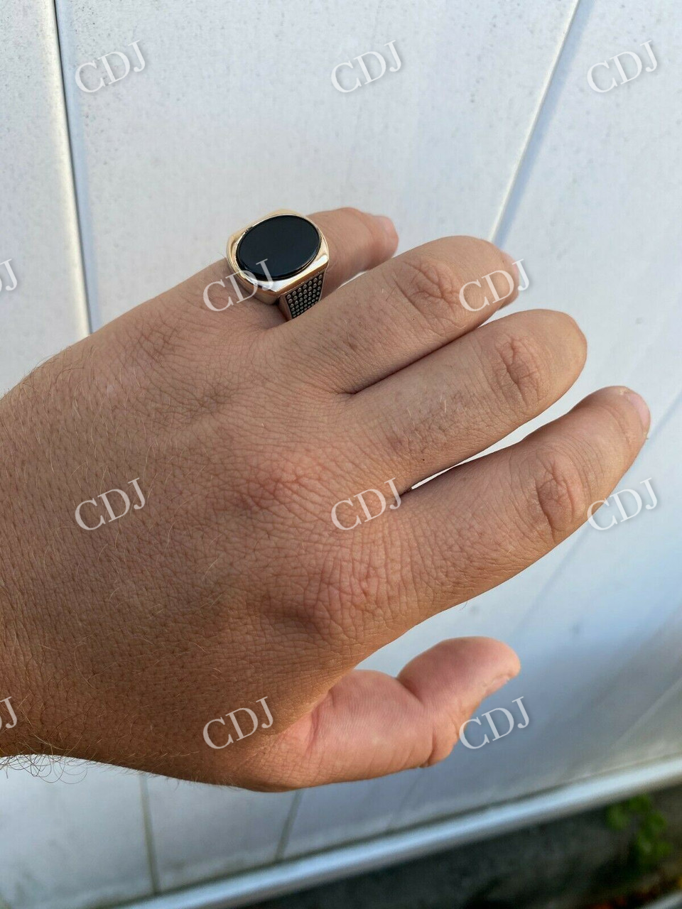 Black Onyx Mens Large Ring  customdiamjewel   
