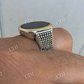 Black Onyx Mens Large Ring  customdiamjewel   