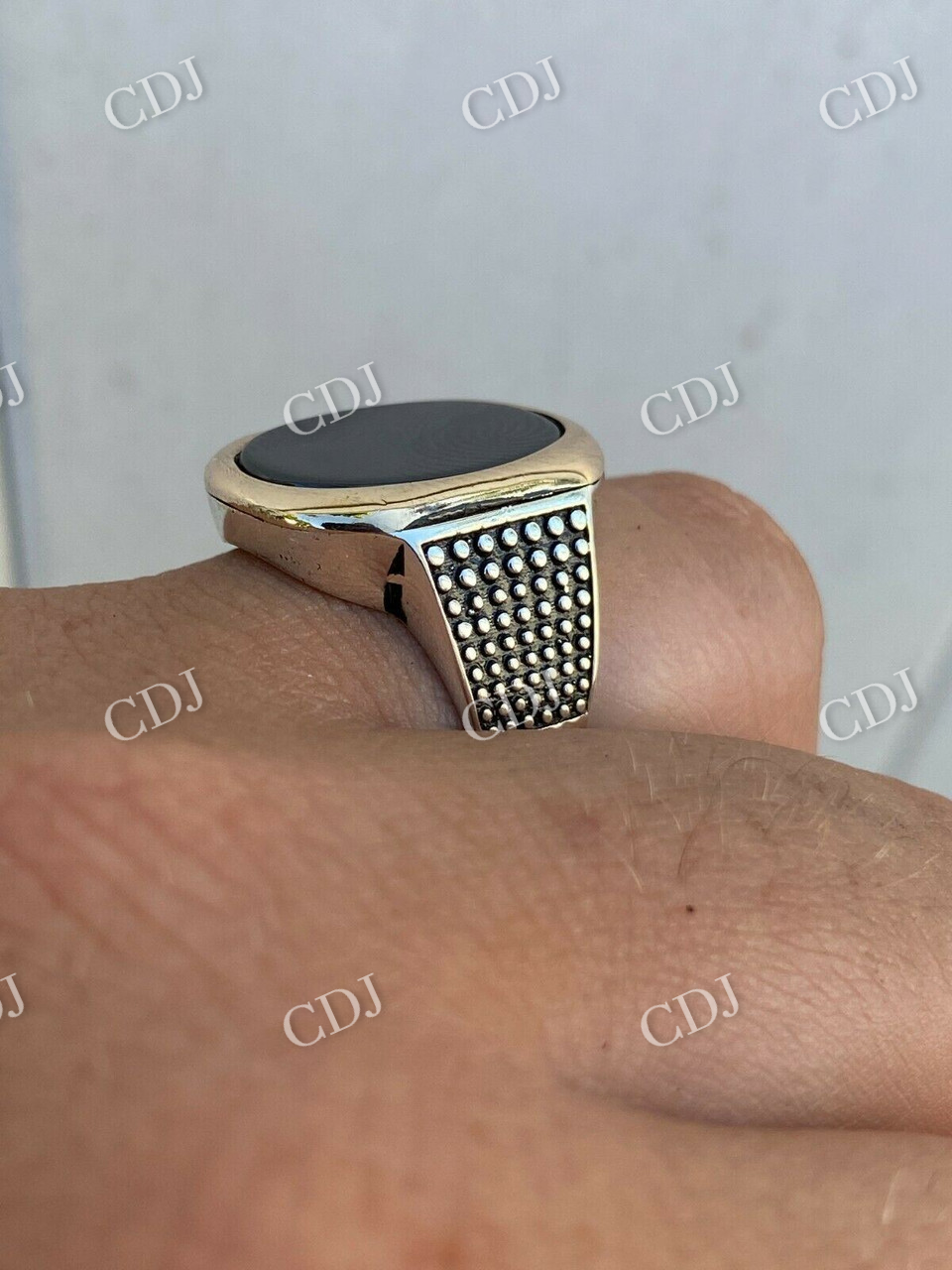 Black Onyx Mens Large Ring  customdiamjewel   