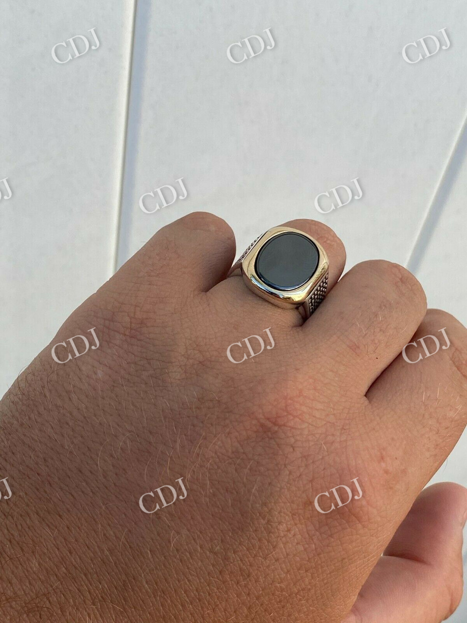 Black Onyx Mens Large Ring  customdiamjewel   