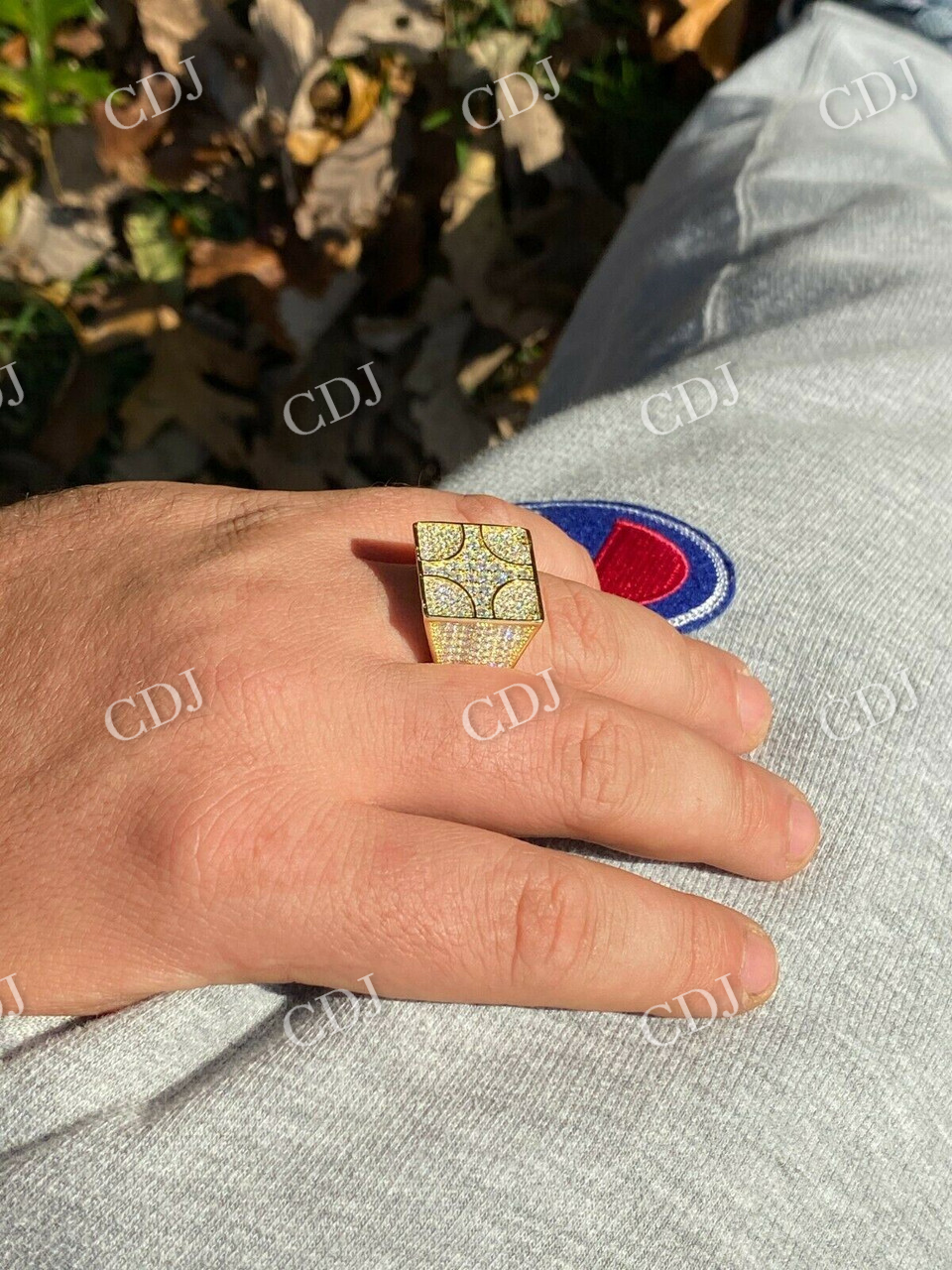 14k Gold Mens Hip Hop Diamond Ring  customdiamjewel   