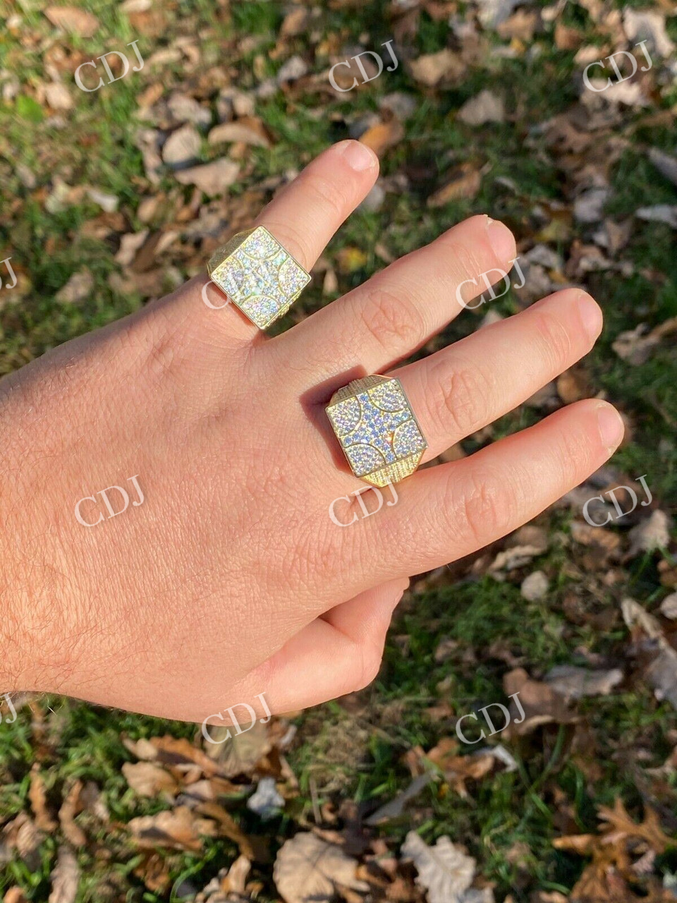 14k Gold Mens Hip Hop Diamond Ring  customdiamjewel   