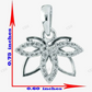 Sterling Silver Lotus Style Moissanite Pendant hip hop jewelry CustomDiamJewel