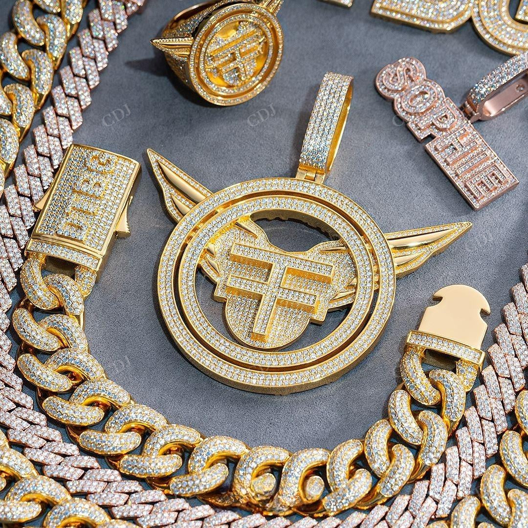 Custom Iced Out Letter Hip Hop Pendant Chain – customdiamjewel