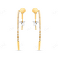 Gold Plated Moissanite Diamond Nail Hoop Earrings Stud earrings CustomDiamJewel