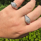 Round Cut Moissanite Iced Out Ring For Men  customdiamjewel   