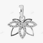 Sterling Silver Lotus Style Moissanite Pendant hip hop jewelry CustomDiamJewel