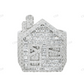 Silver Moissanite Baguette Trap House Ring hip hop ring customdiamjewel