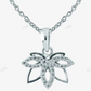 Sterling Silver Lotus Style Moissanite Pendant hip hop jewelry CustomDiamJewel