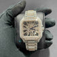 Rose White Iced Out Modified Cartier Skelton Moissanite Watch customdiamjewel