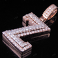 1.5" 10K Two Tone Gold Real Diamond Custom Initial 'Z' Letter Pendant CustomDiamJewel