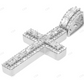 2.25 Inch Single Row Lab Grown Diamond 14K Gold Cross Pendant Hip Hop Pendent CustomDiamJewel