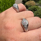 Round Cut Moissanite Iced Out Ring For Men  customdiamjewel   