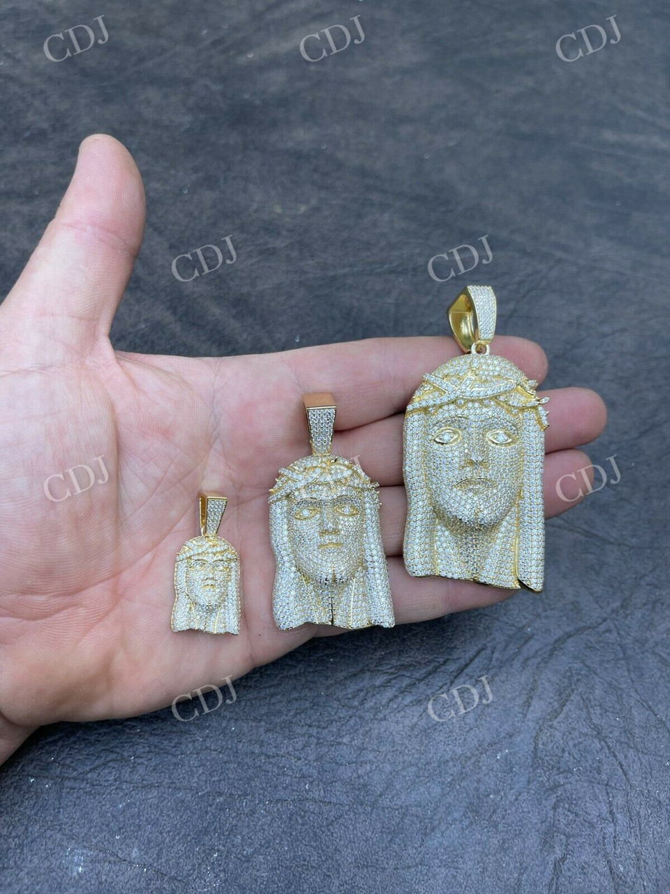 Fully Iced Moissanite Jesus Piece Pendant  customdiamjewel   