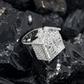 Silver Moissanite Baguette Trap House Ring hip hop ring customdiamjewel