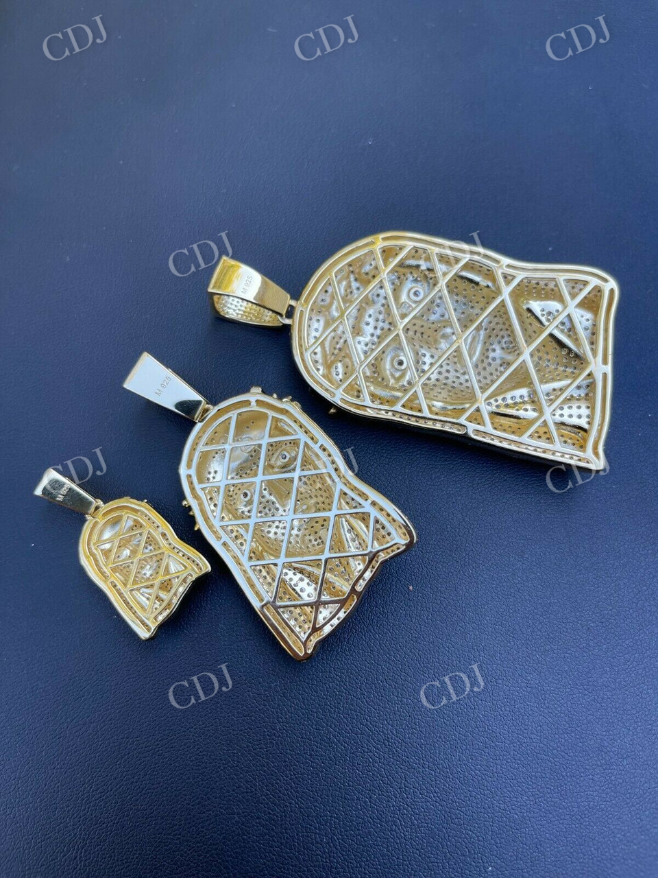 Fully Iced Moissanite Jesus Piece Pendant  customdiamjewel   