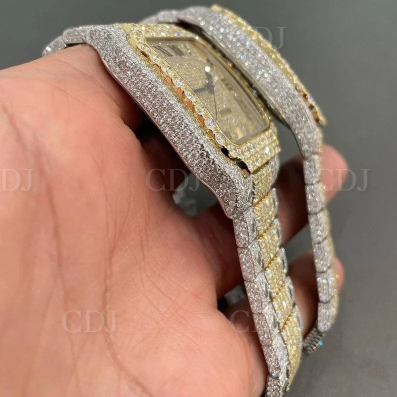 GRA Certified VVS Moissanite Cartier Watch customdiamjewel
