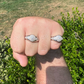 Round Cut Moissanite Iced Out Ring For Men  customdiamjewel   