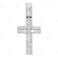 2.25 Inch Single Row Lab Grown Diamond 14K Gold Cross Pendant Hip Hop Pendent CustomDiamJewel