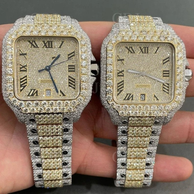 GRA Certified VVS Moissanite Cartier Watch customdiamjewel