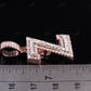 1.5" 10K Two Tone Gold Real Diamond Custom Initial 'Z' Letter Pendant CustomDiamJewel