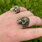 Luxury 14K Gold Calavera Sugar Skull Ring customdiamjewel