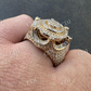 14k Gold Iced King Crown Micropave Ring  customdiamjewel   