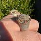 14k Gold Iced King Crown Micropave Ring  customdiamjewel   
