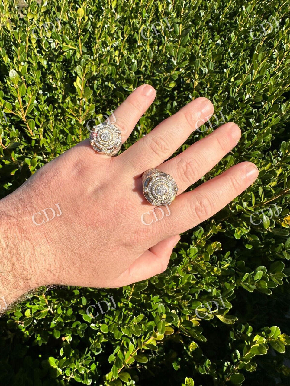 14k Gold Iced King Crown Micropave Ring  customdiamjewel   