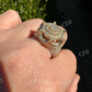 14k Gold Iced King Crown Micropave Ring  customdiamjewel   