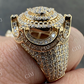 14k Gold Iced King Crown Micropave Ring  customdiamjewel   