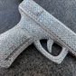 Gold Gun Hip Hop Pendant  customdiamjewel   