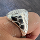 Large Nugget Iced Hip Hop Ring Mens  customdiamjewel   