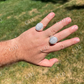 Large Nugget Iced Hip Hop Ring Mens  customdiamjewel   