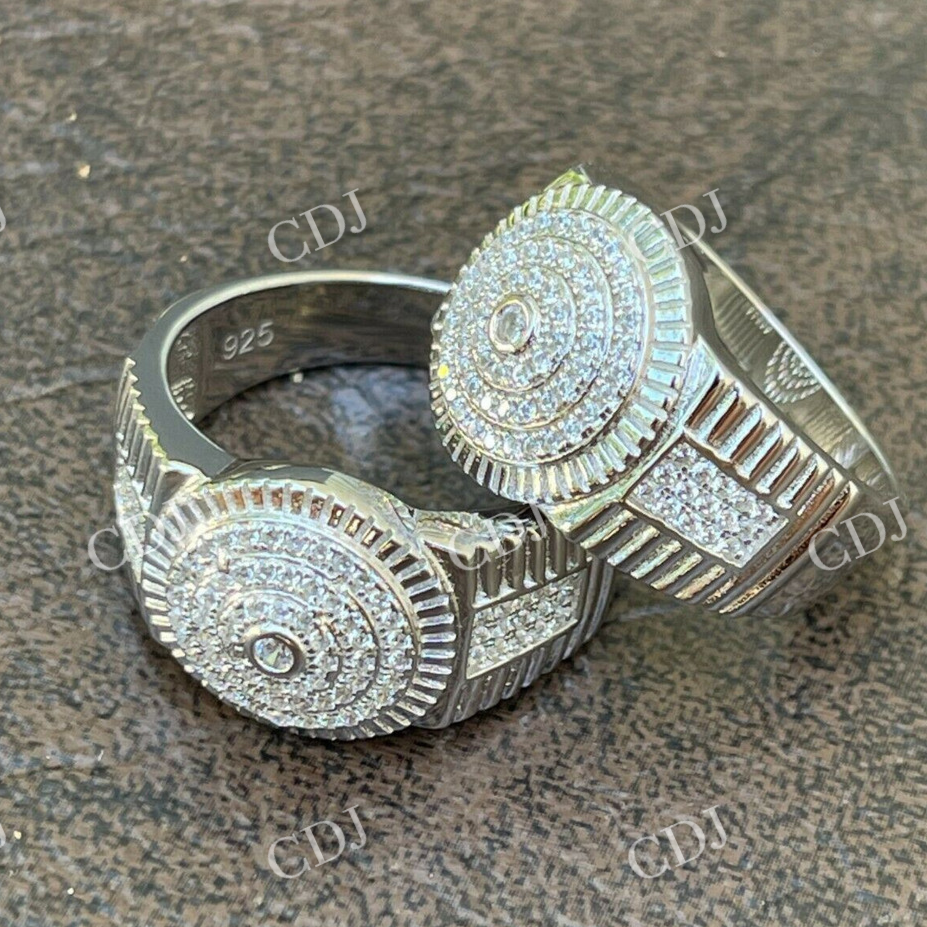 Men's Solid Gold Diamond Pinky Ring  customdiamjewel   