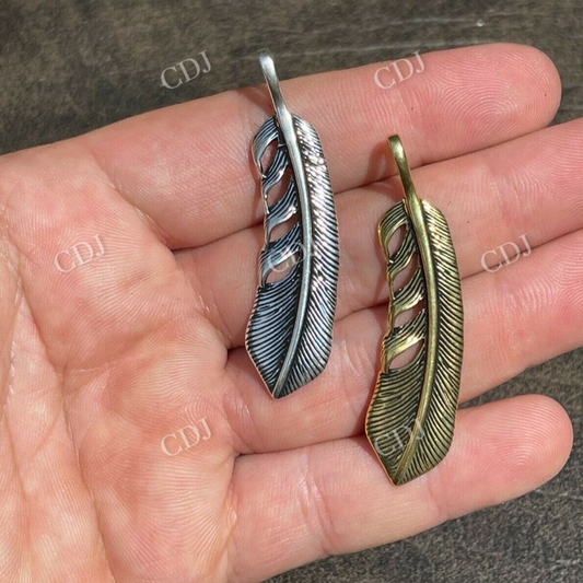 Eagle Feather Pendant Necklace  customdiamjewel   