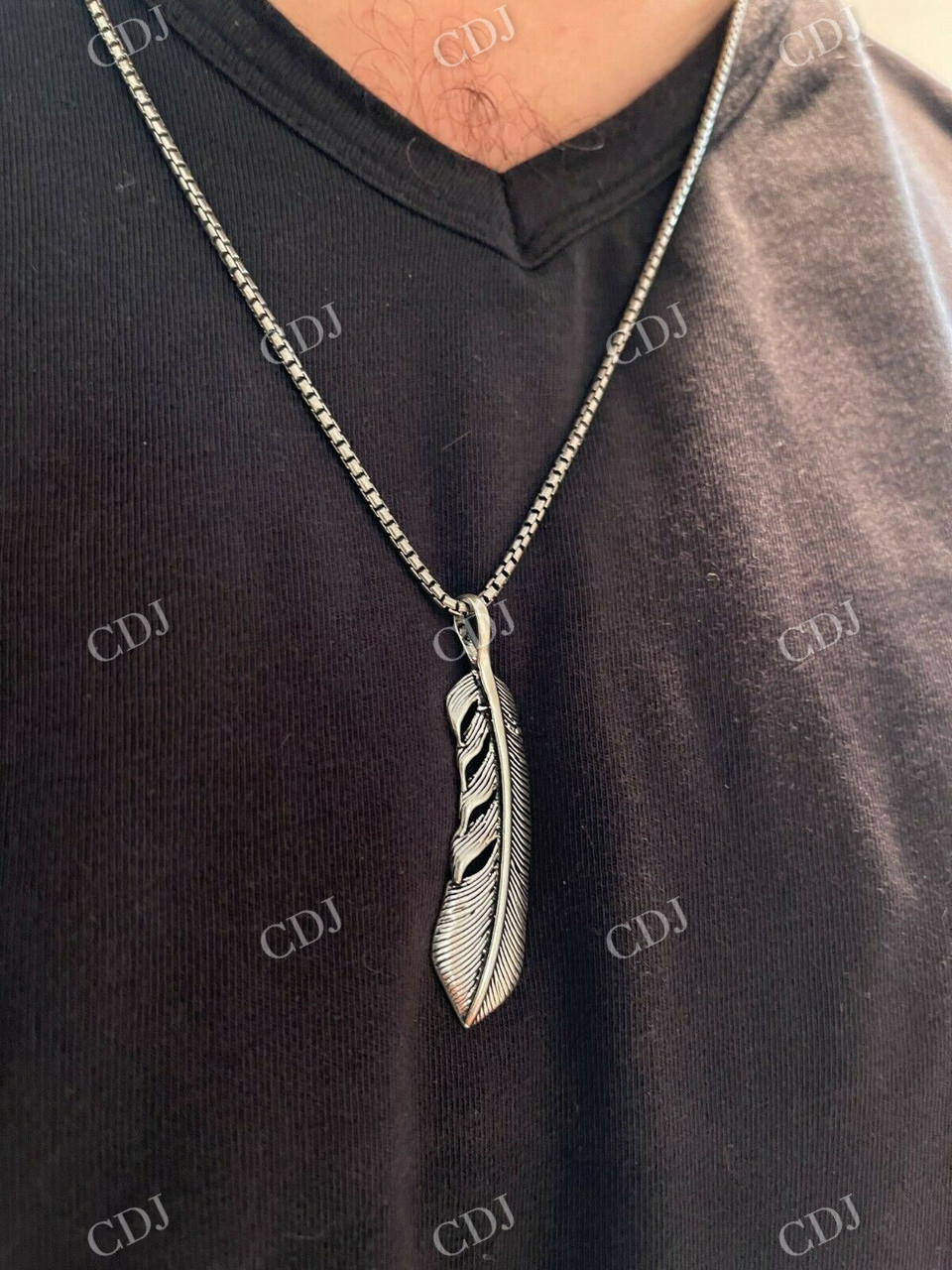 Eagle Feather Pendant Necklace  customdiamjewel   